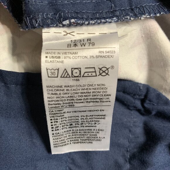 NWT Khakis by Gap size 12 Regular White with Blue and Red Floral Pants - Picture 10 of 10